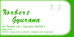 norbert gyurana business card